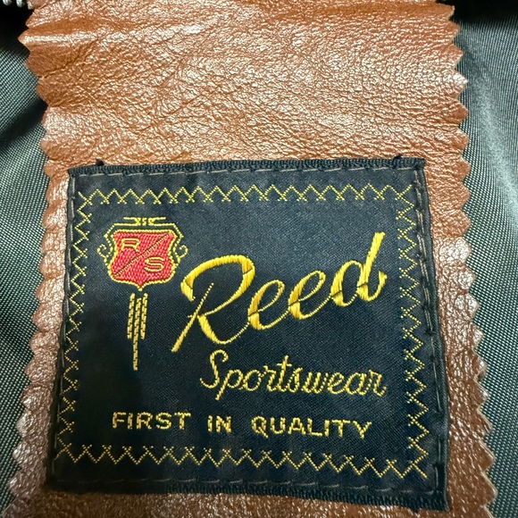 Reed 🇺🇸 Made in USA Brown Leather Field Chore Casual Jacket w/ Liner Men’s L/XL - Picture 8 of 9